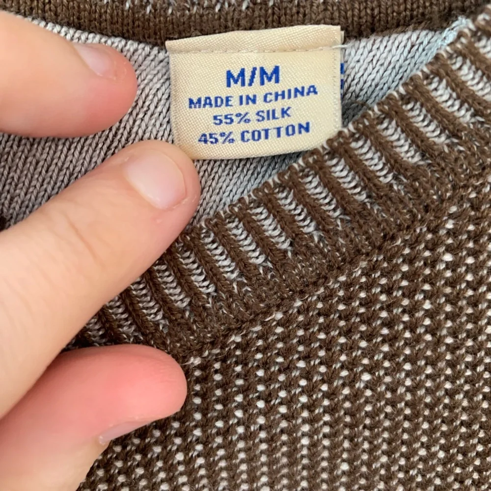 Tommy Bahama Paradise Ridge v neck pullover sweater silk men’s sz medium office‎